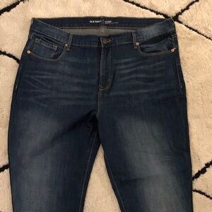 Old Navy Women's Dark Blue High Rise Jeans
